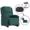 vidaXL Fauteuil inclinable électrique vert foncé tissu