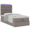 vidaXL Cadre de lit ottoman avec matelas taupe 80x200 cm tissu