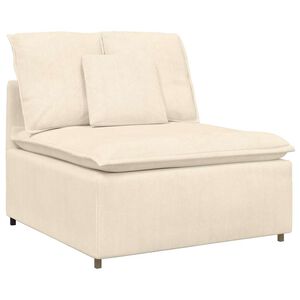 vidaXL Module central de canap&eacute; modulable avec coussins cr&egrave;me 100 cm