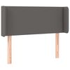 vidaXL T&ecirc;te de lit avec oreilles Gris 103x16x78/88 cm Similicuir