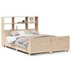 vidaXL Lit biblioth&egrave;que sans matelas 150x200 cm bois massif