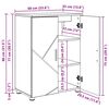 vidaXL Cabinet de salle de bain avec porte Bois Ancien 60 x 35 x 80 cm