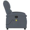 vidaXL Fauteuil de massage inclinable gris foncé velours