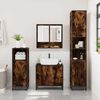 vidaXL Armoire &agrave; miroir de salle de bain ch&ecirc;ne fum&eacute; bois d&rsquo;ing&eacute;nierie