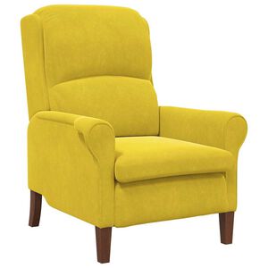 vidaXL fauteuil Jaune 76 x 94 x 102 cm Velours