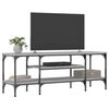 vidaXL Meuble TV sonoma gris 121x35x45 cm bois d'ingénierie et fer