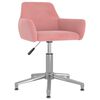 vidaXL Chaises &agrave; manger pivotantes lot de 4 Rose Velours