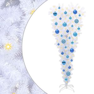vidaXL Sapin de No&euml;l artificiel avec 150 LED Blanc 120 cm PVC et Acier