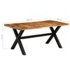 vidaXL Ensemble de tables &agrave; manger 7 pcs Manguier et acacia massif
