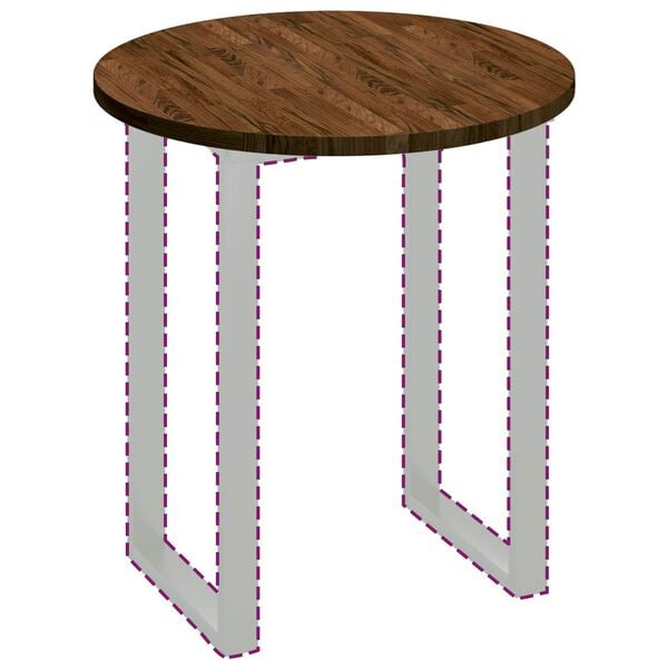 vidaXL Plateau de table Marron Clair &Oslash; 70 x 2,5 cm