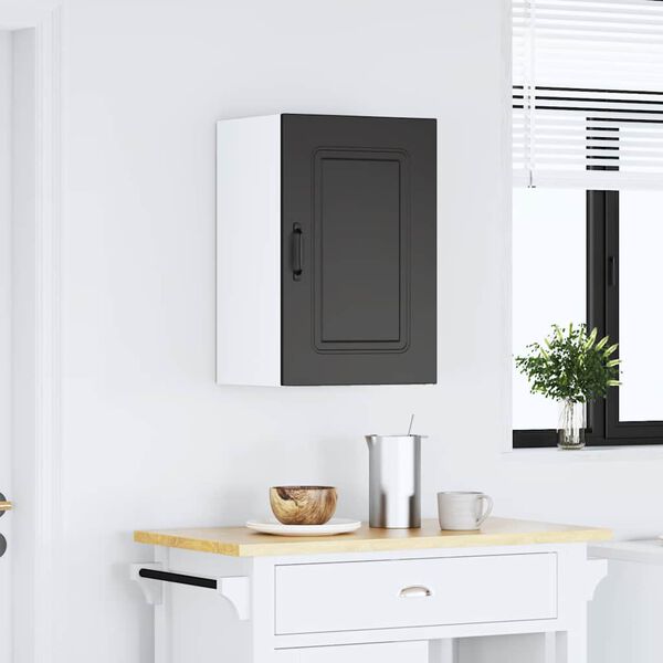 vidaXL Armoire murale de cuisine Kalmar noir bois d'ing&eacute;nierie
