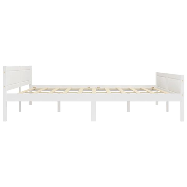vidaXL Cadre de lit sans matelas blanc bois massif de pin 200x200 cm