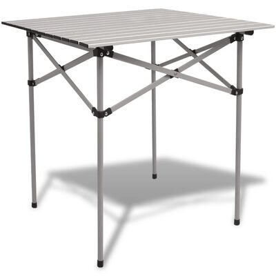 vidaXL Table enroulable 70x70x (35-70) cm