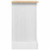 vidaXL Table de chevet Corona Blanc 35 x 32,5 x 58 cm Pin massif