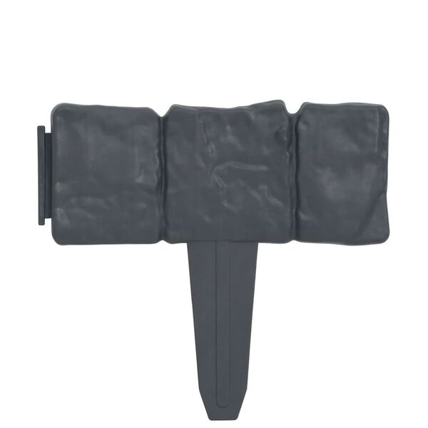 vidaXL Clôture de jardin Aspect de pierre 41 pcs Plastique 10 m