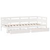 vidaXL Lit de jour et tiroirs sans matelas blanc 90x190 cm bois massif