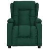 vidaXL Fauteuil de massage Vert fonc&eacute; Tissu
