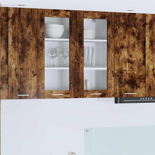 vidaXL Armoire suspendue Ch&ecirc;ne fum&eacute; 80 x 31 x 80 cm Bois d'ing&eacute;nierie