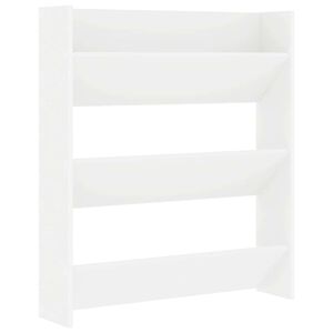 vidaXL Armoire &agrave; chaussures murale blanc 80x18x90 cm bois d'ing&eacute;nierie