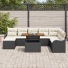 vidaXL Ensemble de canap&eacute; de jardin 9 pcs Noir Poly rotin