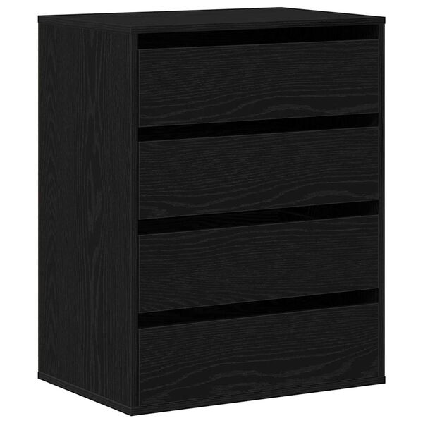 vidaXL Armoire &agrave; tiroirs Noir 60 x 41 x 76 cm Bois d'ing&eacute;nierie