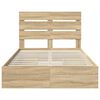 vidaXL Lit de Rangement Ch&ecirc;ne Sonoma 135 x 190 cm Bois d'ing&eacute;nierie