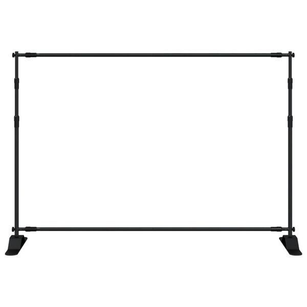 vidaXL Supports de toile de fond 2 pcs noir 305x243 cm acier