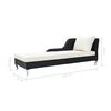 vidaXL Chaise longue avec coussin R&eacute;sine tress&eacute;e Noir
