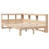 vidaXL Lit bibliothèque sans matelas 135x190 cm bois de pin massif