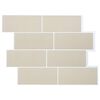vidaXL Carreau de m&eacute;tro 10 pcs Beige 29 x 21 cm Polyur&eacute;thane et PET