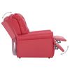 vidaXL Fauteuil de massage inclinable rouge similicuir