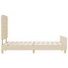 vidaXL Cadre de lit avec tête de lit Crème 120 x 190 cm tissu