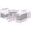 vidaXL Ensemble de canap&eacute; de jardin 11 pcs Beige et cr&egrave;me polyrotin