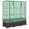 vidaXL Jardini&egrave;re sur&eacute;lev&eacute;e avec housse aspect rotin 120x40x138 cm