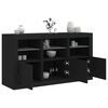 vidaXL Buffet avec lumières LED noir 123x37x67 cm