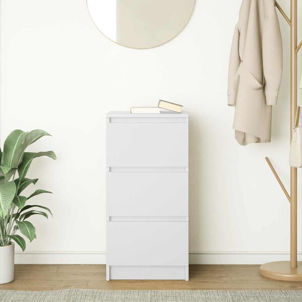 vidaXL Buffet blanc 37,5x35x76 cm bois d'ing&eacute;nierie