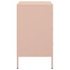 vidaXL Tables de chevet 2 pcs rose 36x39x68 cm acier
