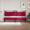 vidaXL T&ecirc;te de lit suspendue Bordeaux 210 x 55 x 7 cm Velours