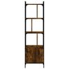 vidaXL Bibliothèque avec porte chêne fumé 44,5x30x154,5 cm