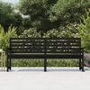 vidaXL Banc de jardin noir 203,5x48x91,5 cm bois massif de pin
