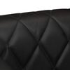 vidaXL Chaise cabriolet Noir Cuir v&eacute;ritable de ch&egrave;vre