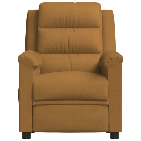 vidaXL Fauteuil électrique de massage Marron Velours