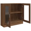 vidaXL Armoire &agrave; vitrine Ch&ecirc;ne marron 82,5x30,5x80cm Bois d'ing&eacute;nierie