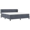 vidaXL Lit &agrave; ressorts avec matelas Gris fonc&eacute; 180 x 200 cm Velours