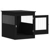 vidaXL Meuble de cage pour chiens noir 64,5x80x71 cm bois d'ing&eacute;nierie