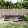 vidaXL Salon de jardin 7 pcs avec coussins anthracite résine tressée