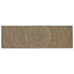 vidaXL Tapis de surface Naturel et noir 80 x 200 cm Jute