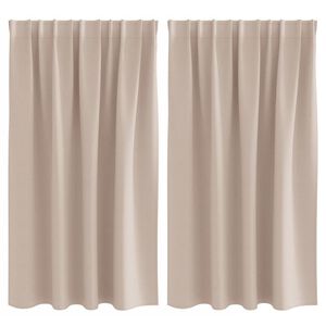 vidaXL Rideaux occultants avec anneaux 2 pcs Taupe 140 x 140 cm