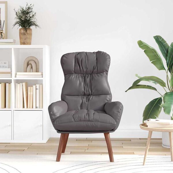 vidaXL fauteuil Gris 69 x 74 x 93 cm Cuir artificiel