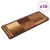 vidaXL Tapis d'escalier autoadhésifs 10 pcs 65x21x4 cm Marron